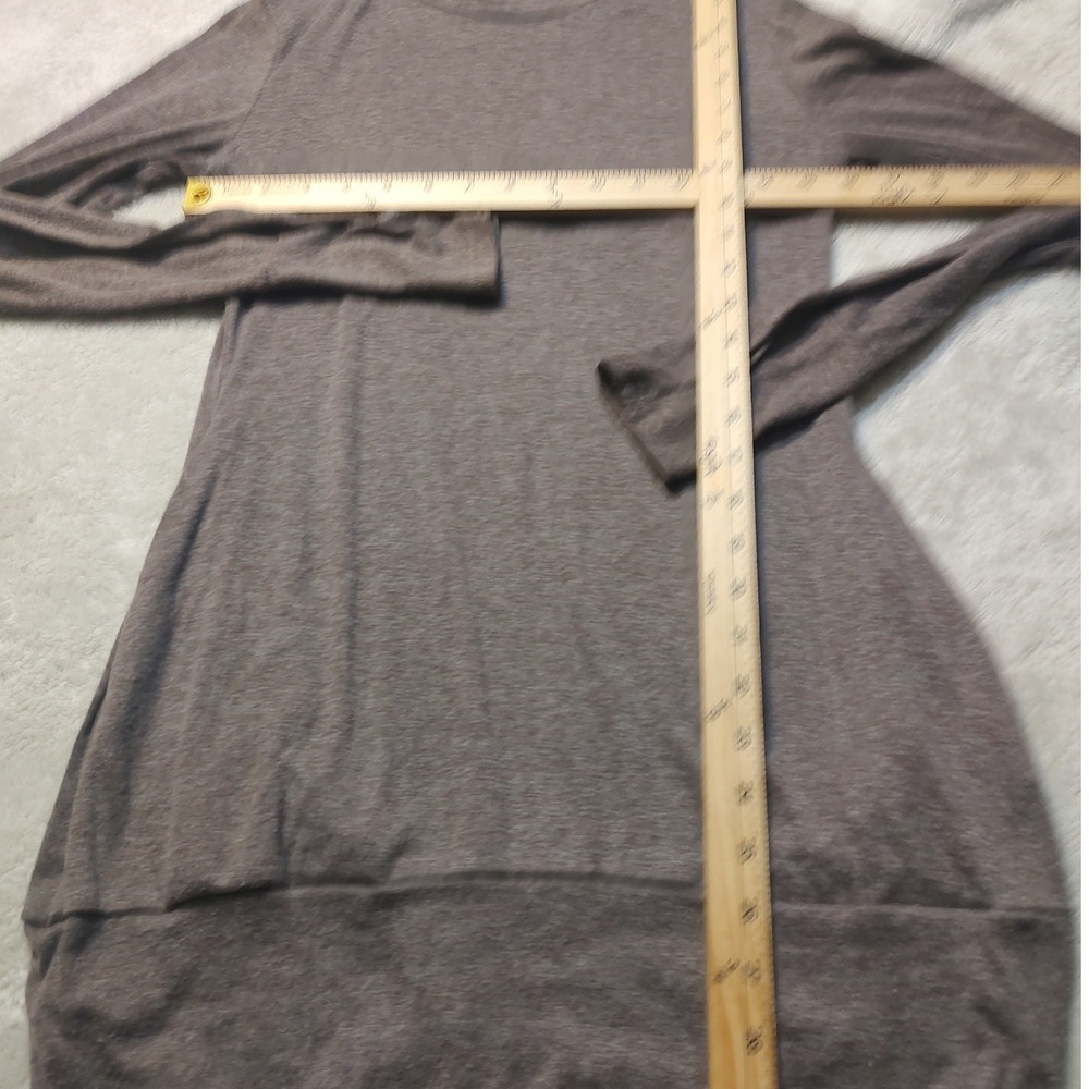 Yoins Women Heather Brown Mock Neck Long Sleeve Jersey Knit Shift Mini Dress 8